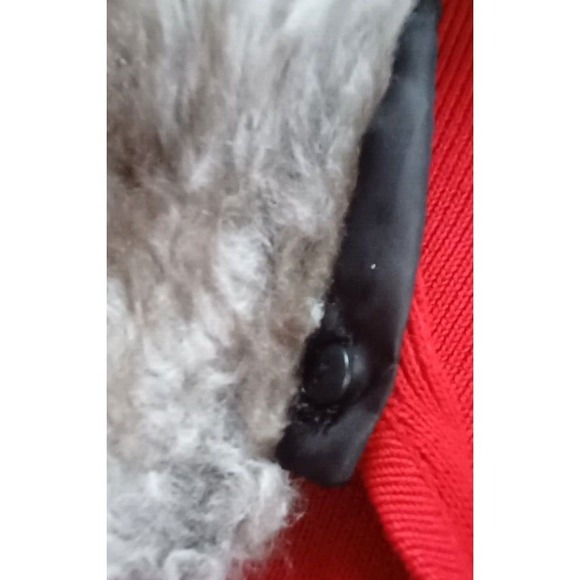 KIKIT Cardigan Sweater Large Red‎ Faux Fur Collar Classic Y2K Vintage - Picture 5 of 10